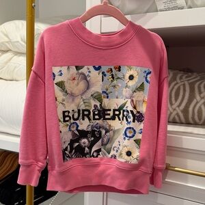 Burberry Pink Sweatshirt with Floral Design